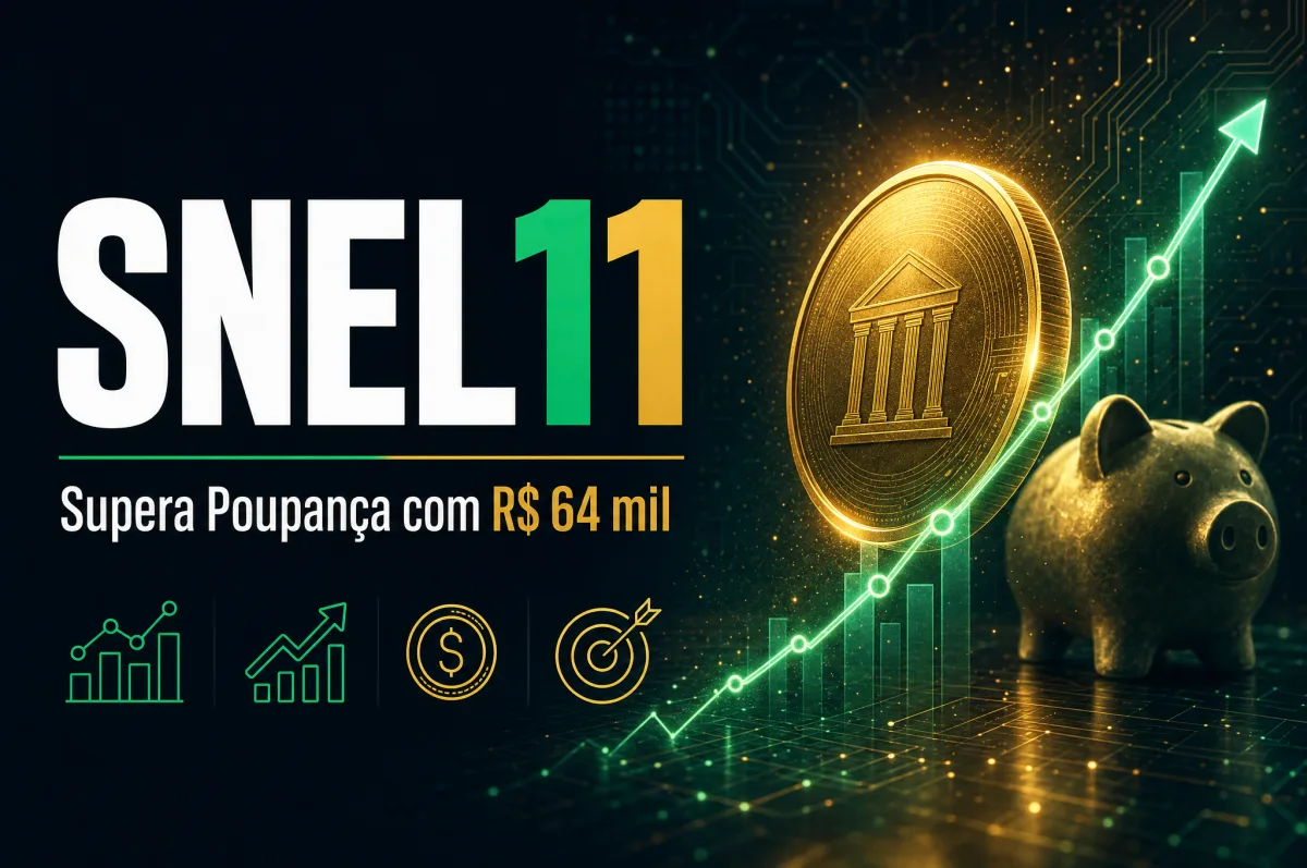 SNEL11 supera poupança e rende R$ 64 mil em 12 meses
