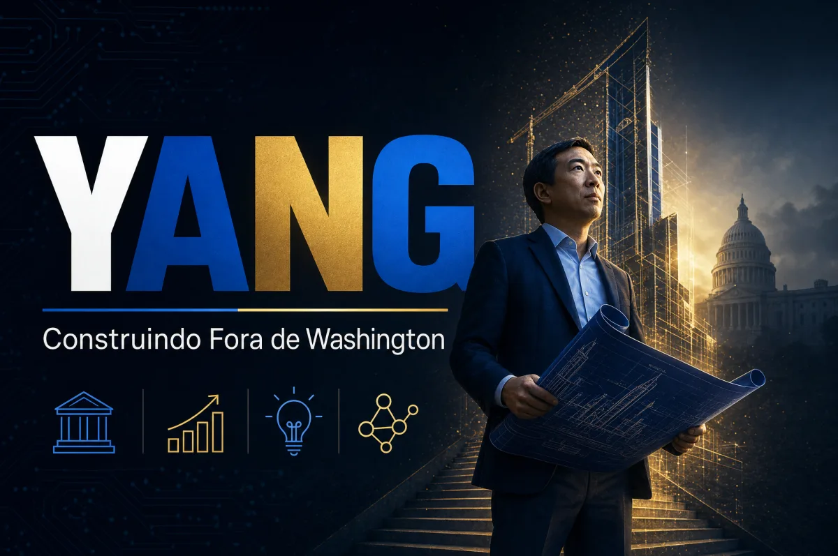Por que Andrew Yang constrói em vez de esperar por Washington