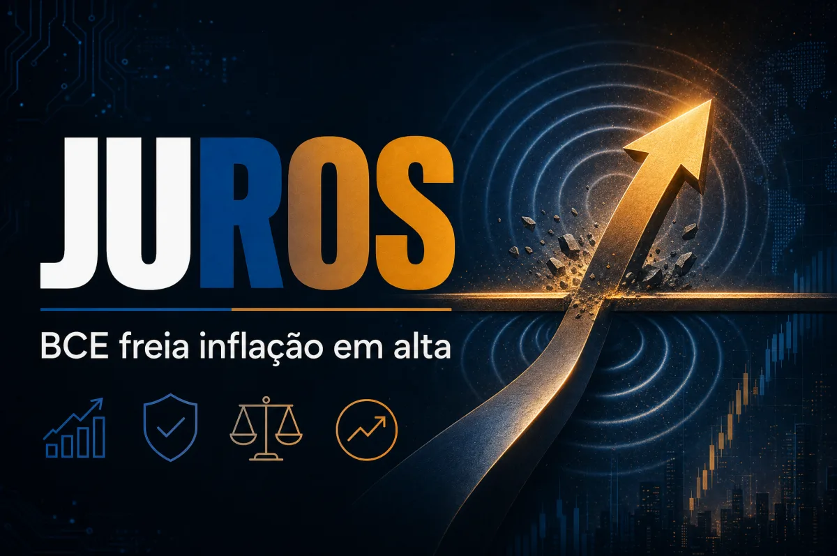 BCE eleva juros pela primeira vez em quase 3 anos para conter inflação da guerra