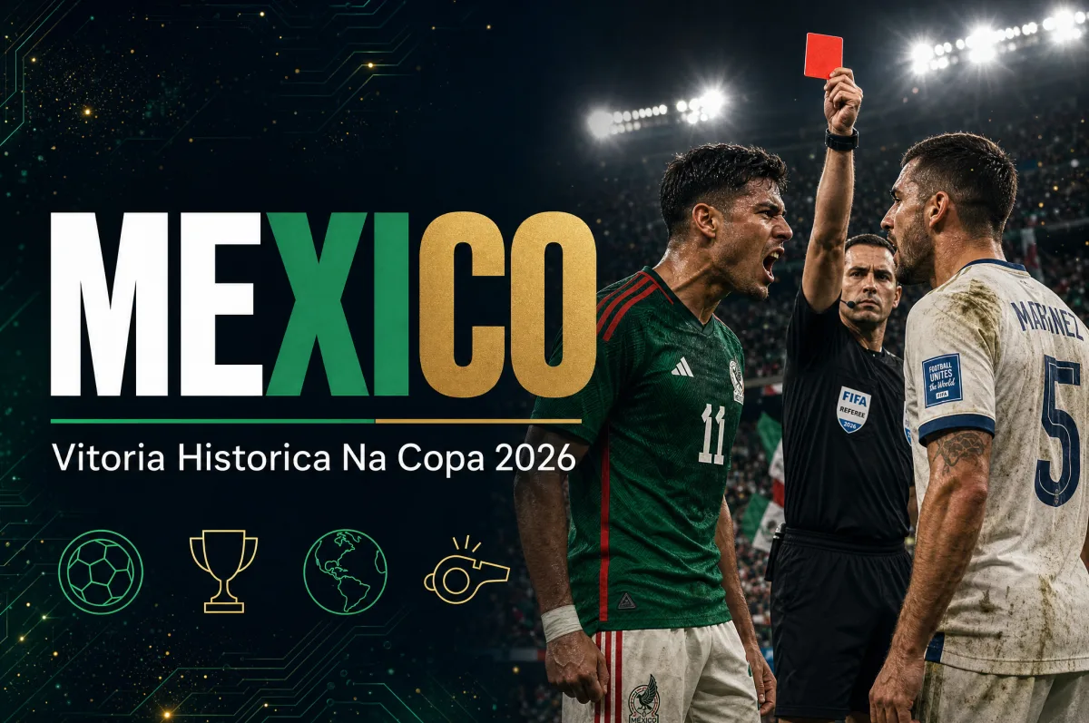 México vence África do Sul em jogo histórico da Copa do Mundo 2026 com três expulsões