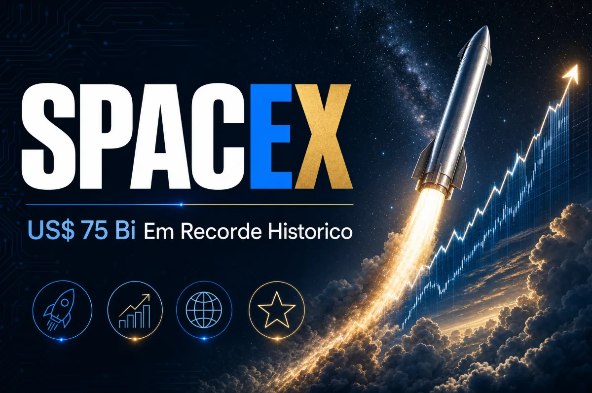 IPO da SpaceX de US$ 75 bilhões bate recordes e dispara no primeiro dia