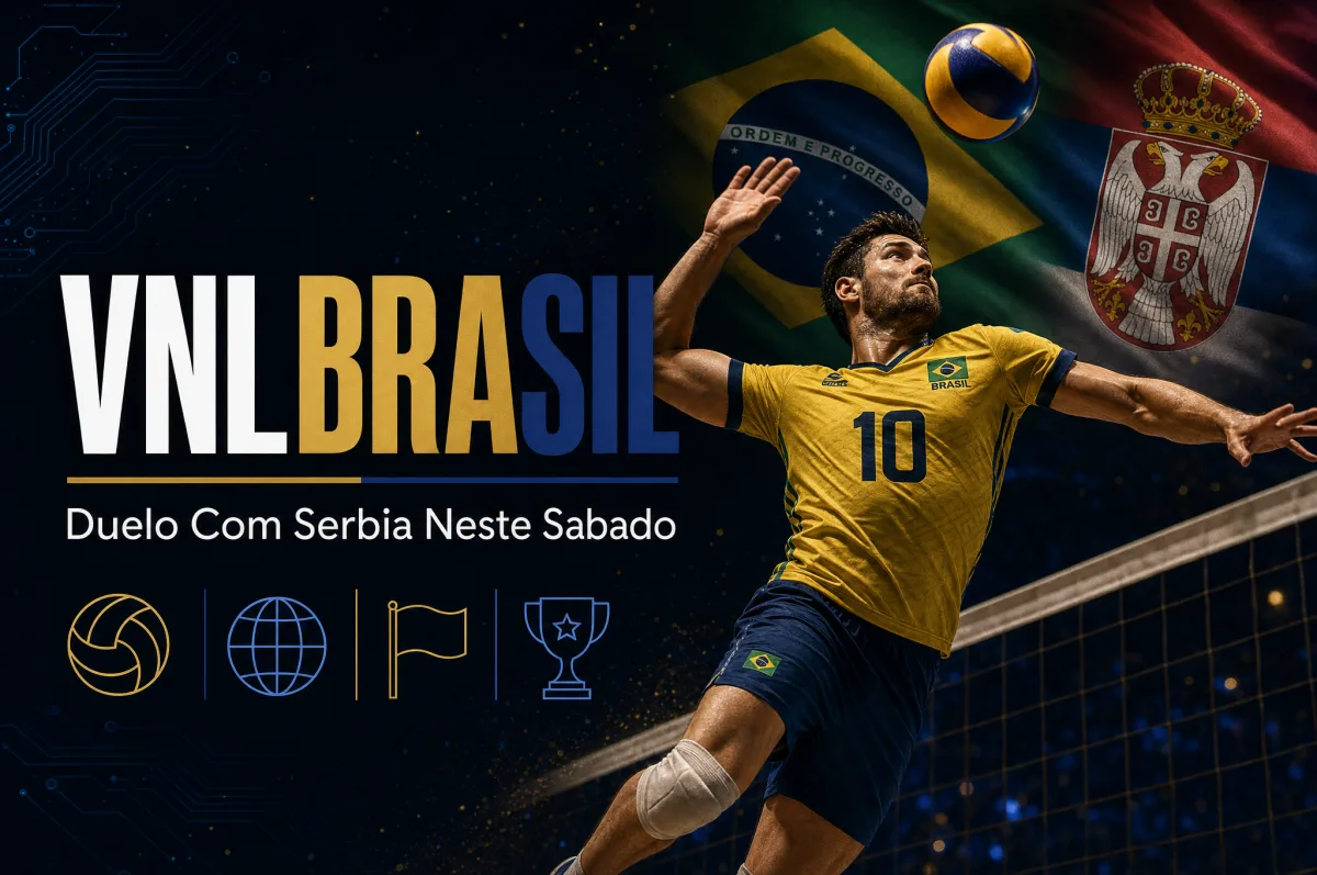 Brasil enfrenta Sérvia na VNL 2026 neste sábado