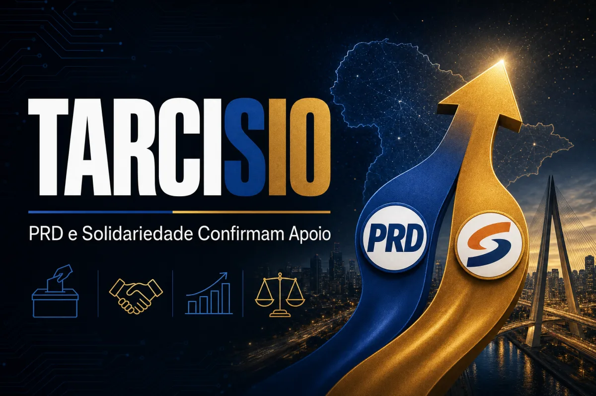 PRD e Solidariedade anunciam apoio à reeleição de Tarcísio em São Paulo