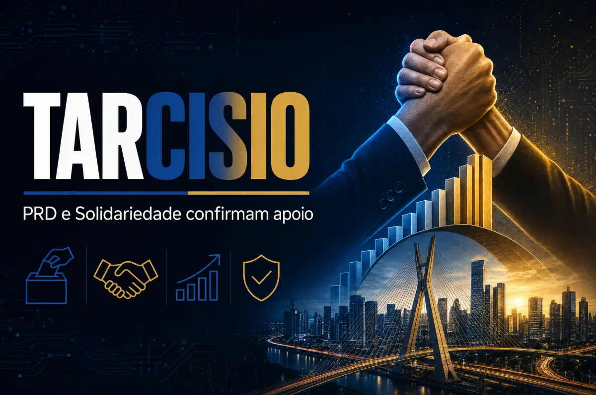 PRD e Solidariedade confirmam apoio à reeleição de Tarcísio em SP