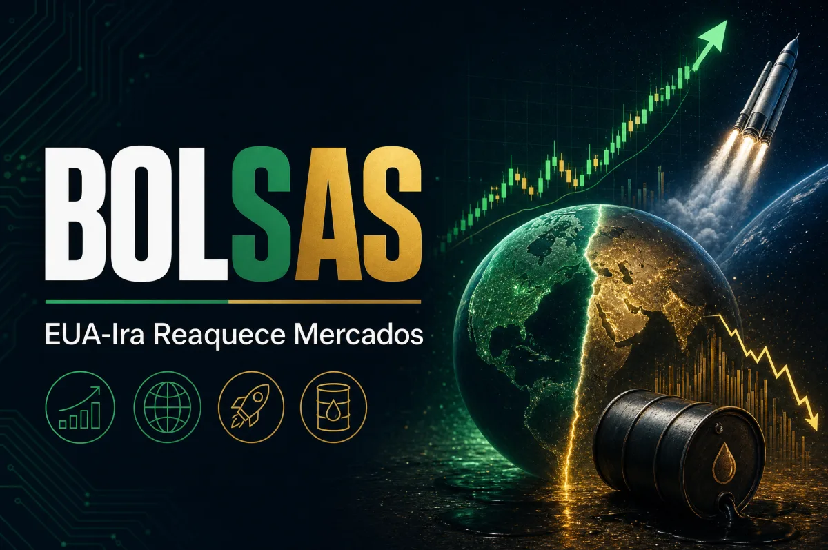 Bolsas disparam com acordo EUA-Irã; petróleo cai e SpaceX mantém momentum