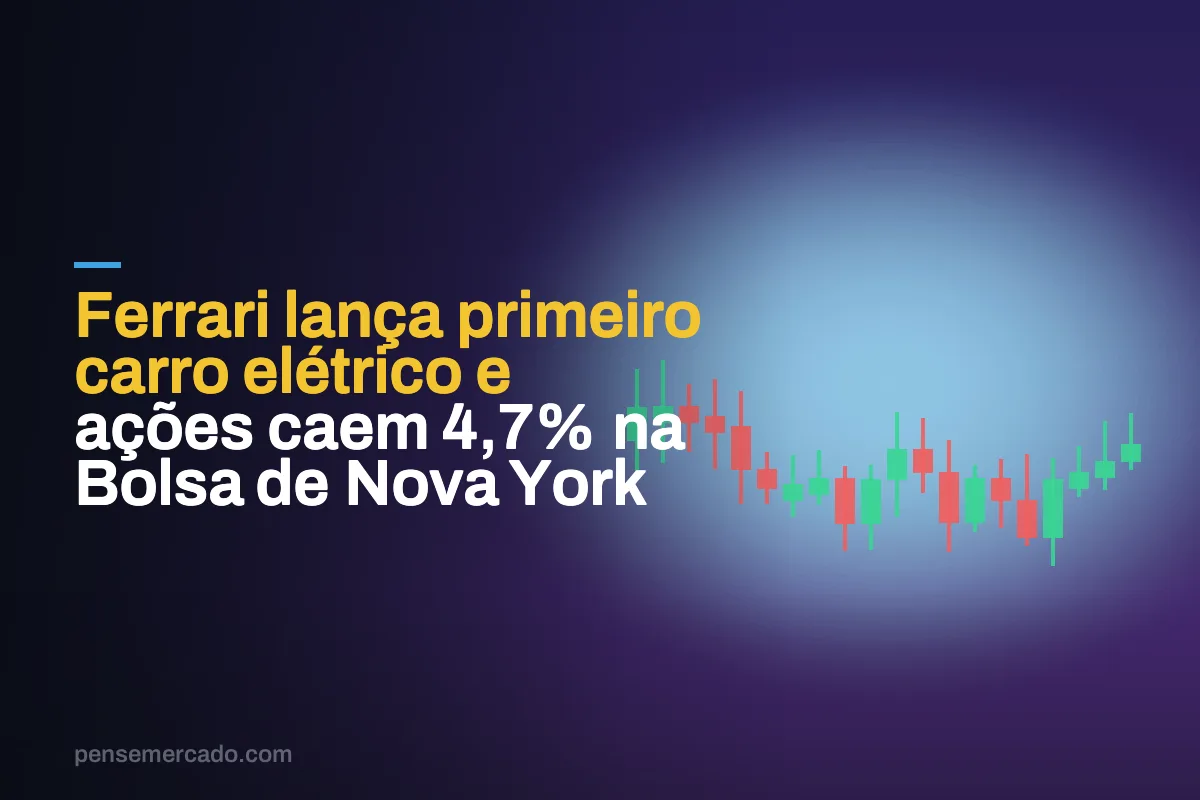 Ferrari lança primeiro carro elétrico e ações caem 4,7% na Bolsa de Nova York