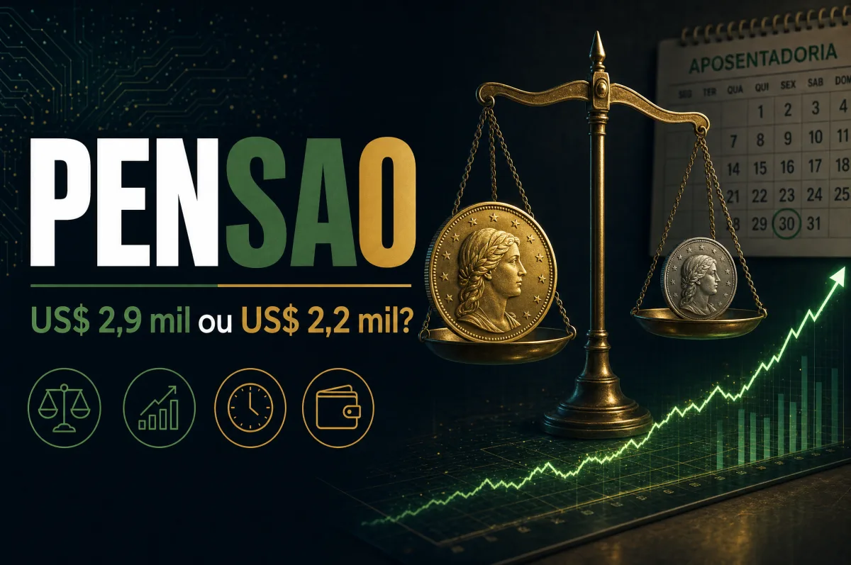 Aos 55 anos com renda de $100 mil: escolher pensão de $2,9 mil ou $2,2 mil com reajustes?