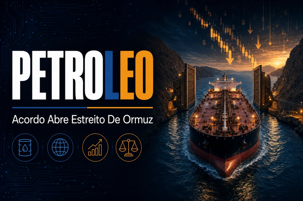 Petróleo cai a mínima de três meses com acordo EUA-Irã para reabertura do Estreito de Ormuz