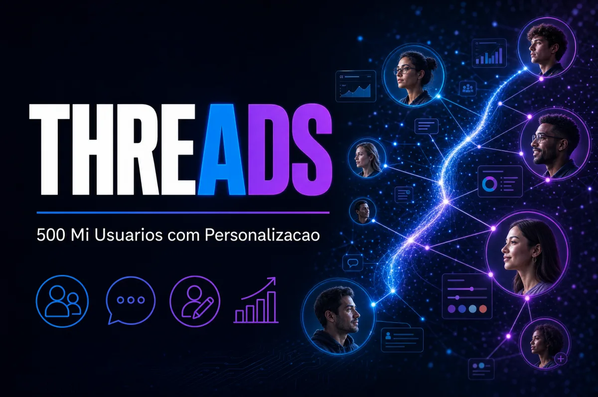 Threads atinge 500 milhões de usuários mensais com novos recursos de personalização