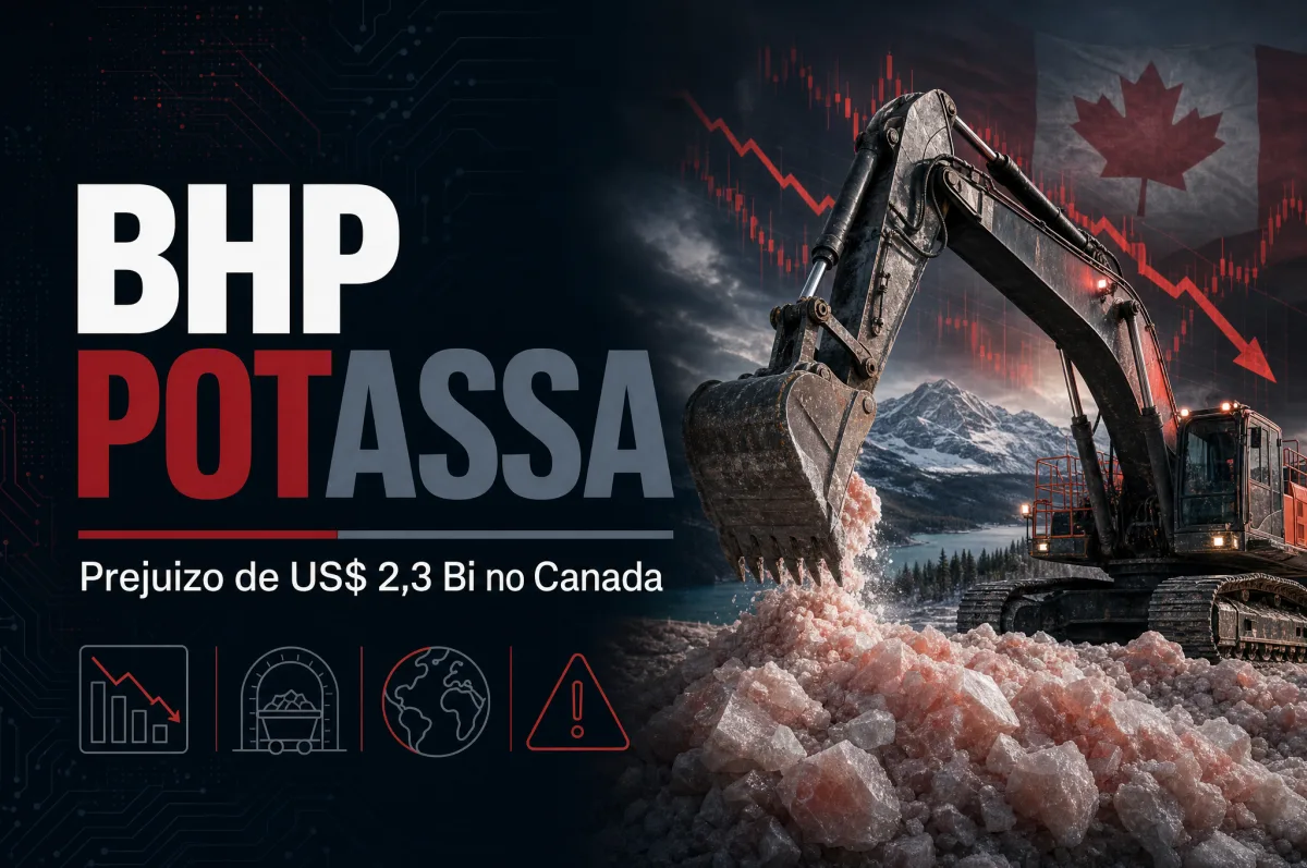 BHP registra prejuízo de US$ 2,3 bilhões em mina de potássio no Canadá