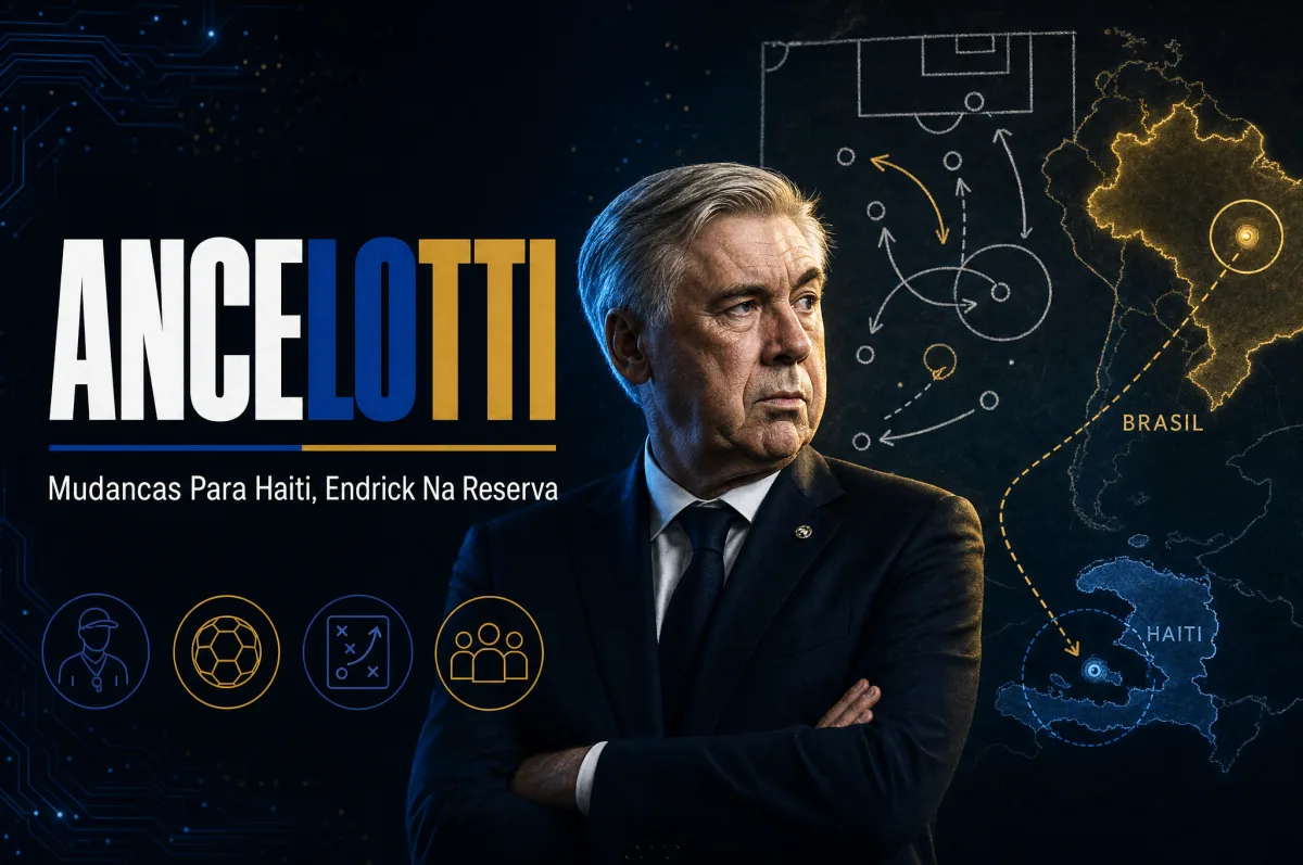 Ancelotti anuncia mudanças no Brasil para Haiti, mas mantém Endrick na reserva