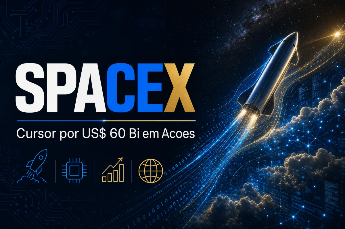 SpaceX adquire startup de IA Cursor por 60 bilhões de dólares em operação por ações