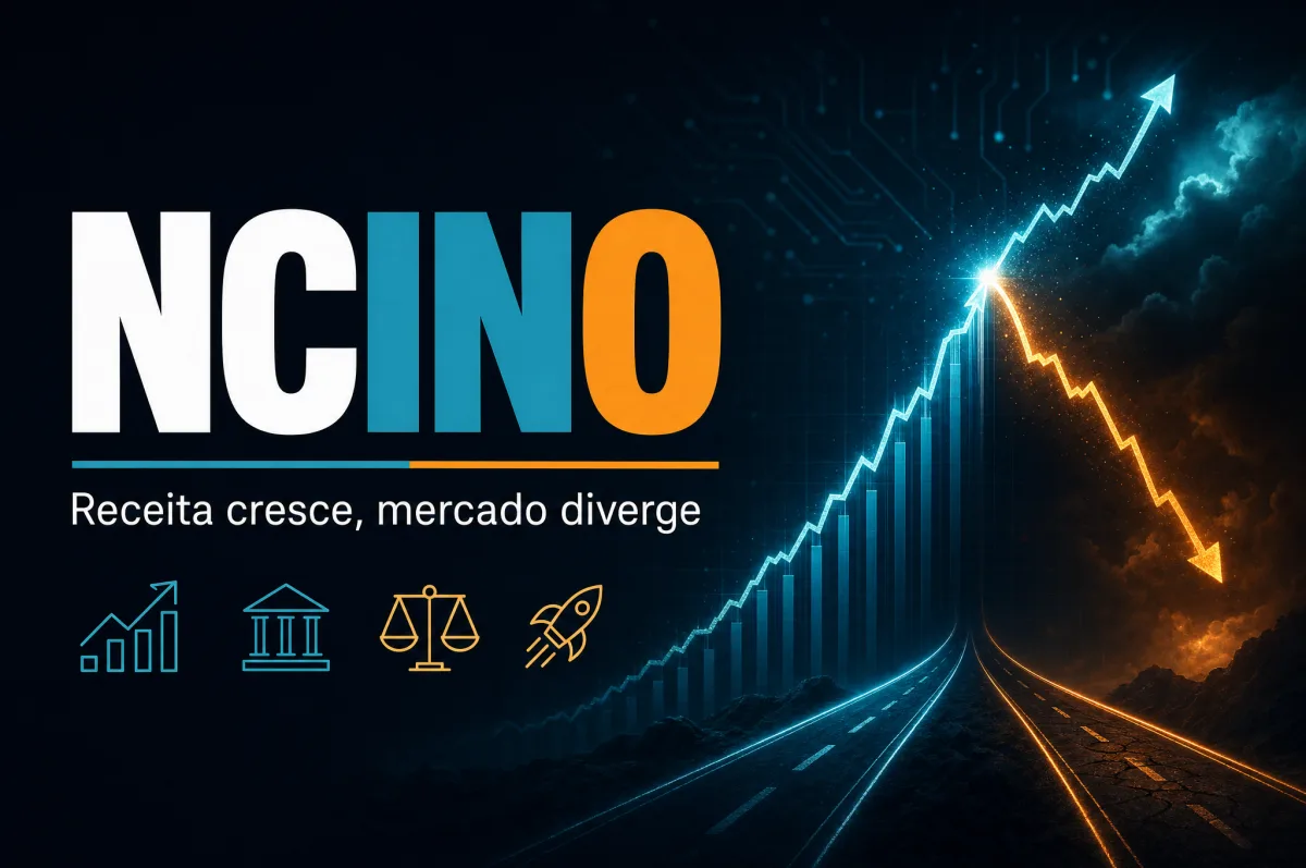 nCino registra crescimento de receita e fluxo de caixa; analistas divergem sobre potencial de ações