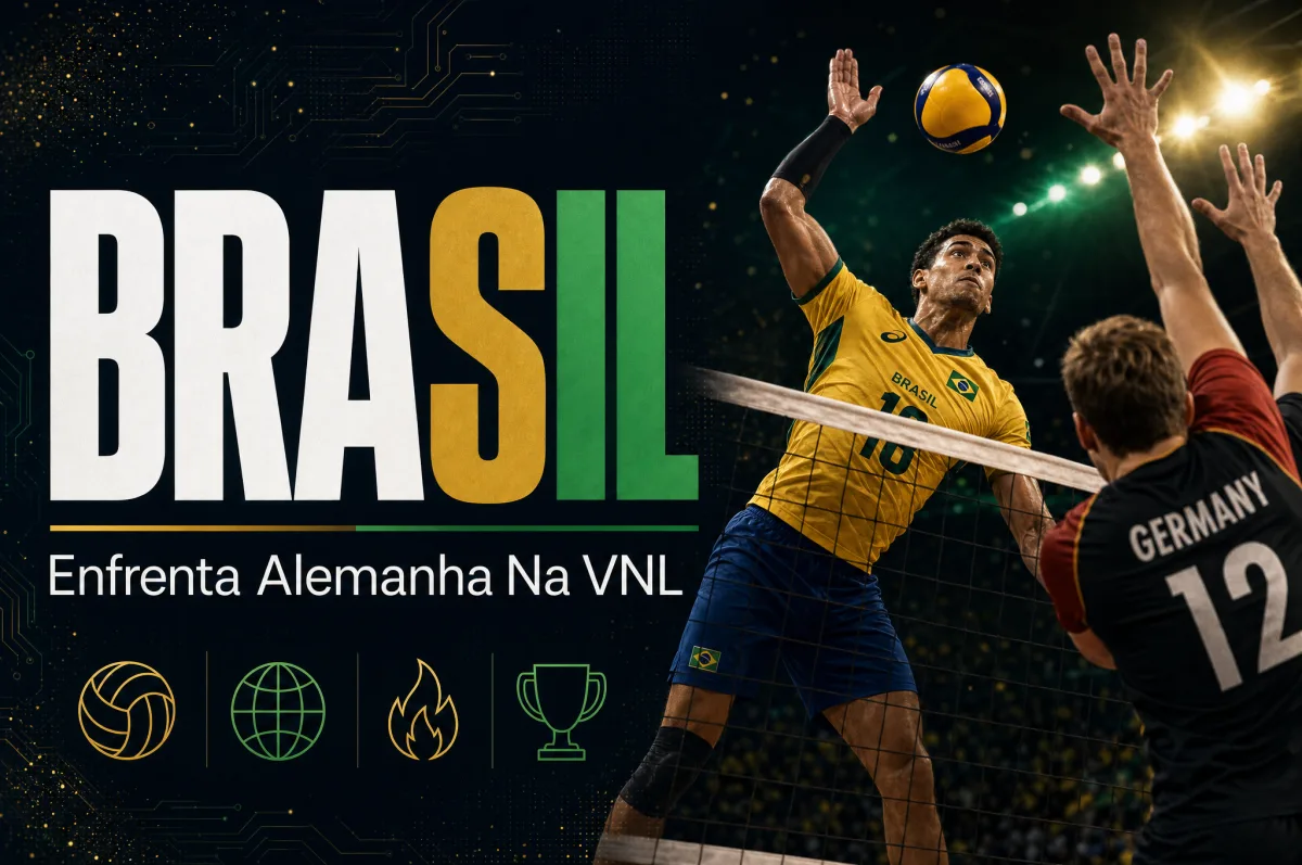 Brasil enfrenta Alemanha na VNL 2026 neste domingo