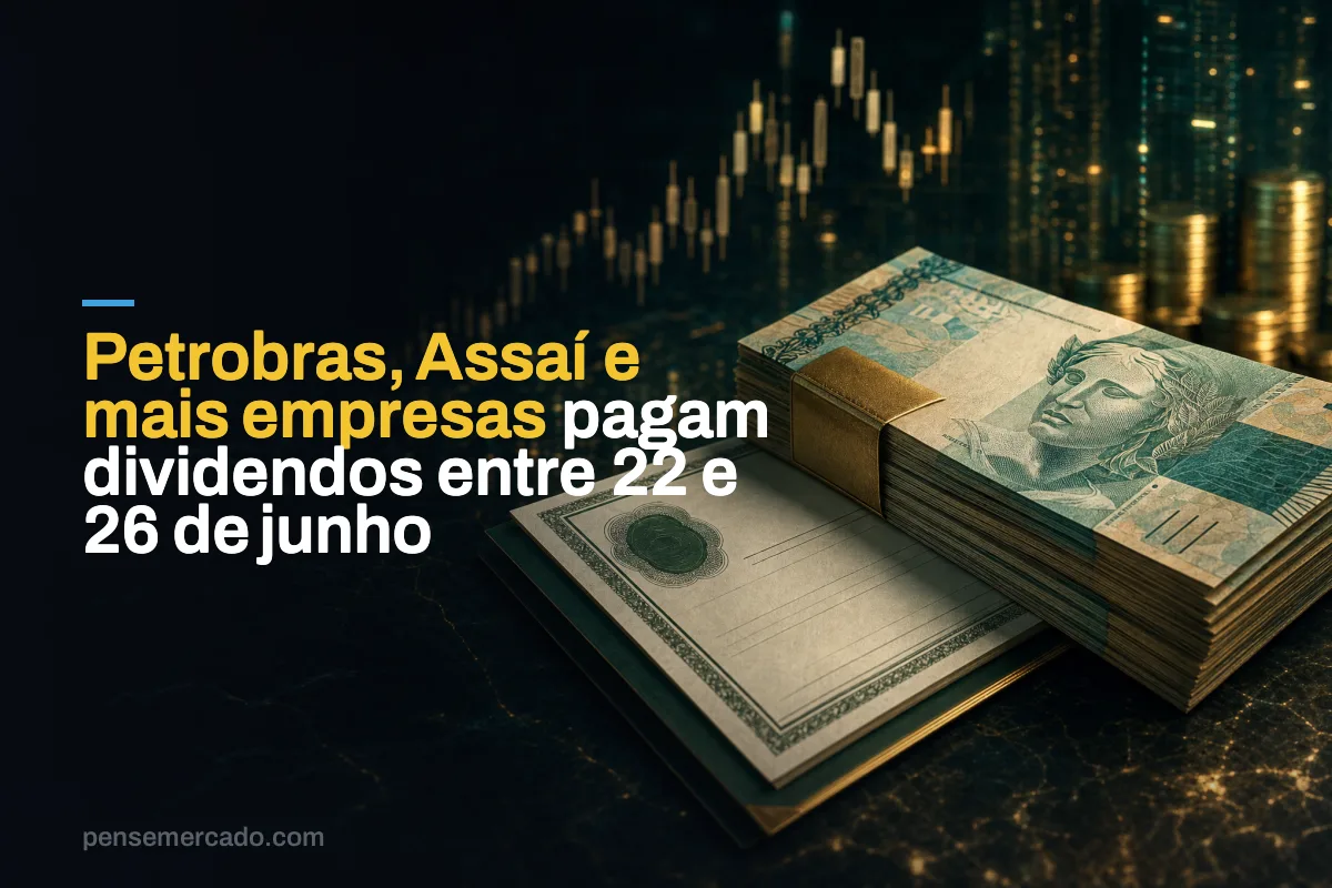 Petrobras, Assaí e mais empresas pagam dividendos entre 22 e 26 de junho