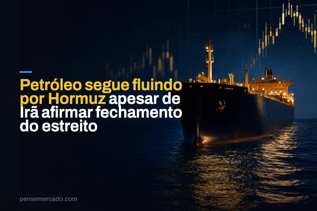 Petróleo segue fluindo por Hormuz apesar de Irã afirmar fechamento do estreito