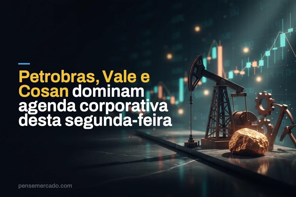 Petrobras, Vale e Cosan dominam agenda corporativa desta segunda-feira