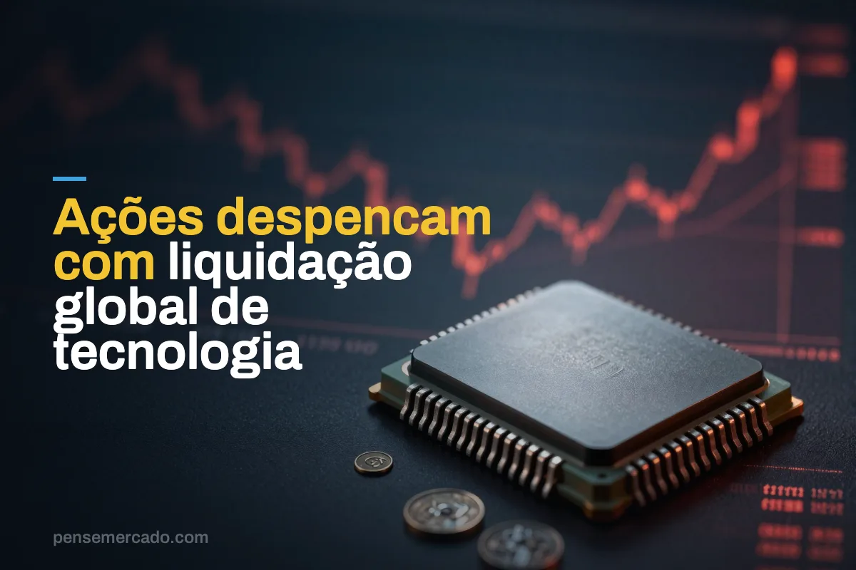 Ações despencam com liquidação global de tecnologia