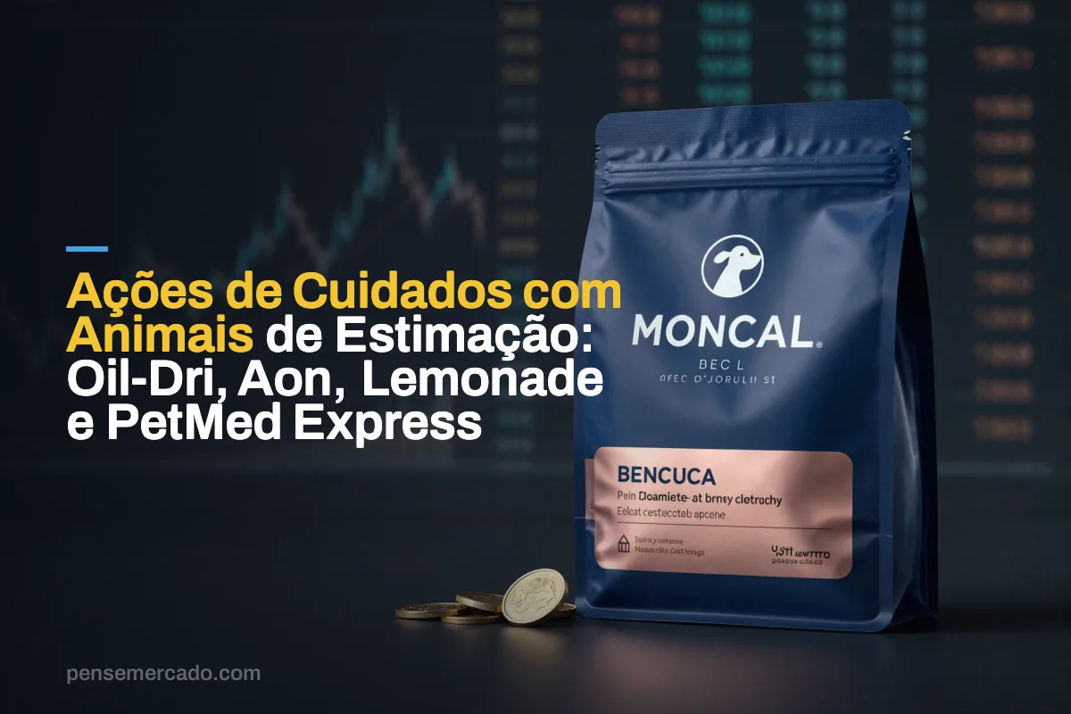 Ações de Cuidados com Animais de Estimação: Oil-Dri, Aon, Lemonade e PetMed Express
