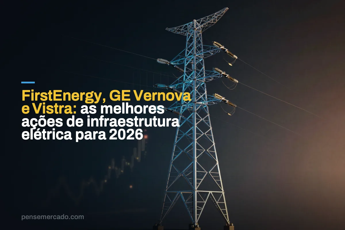 FirstEnergy, GE Vernova e Vistra: as melhores ações de infraestrutura elétrica para 2026