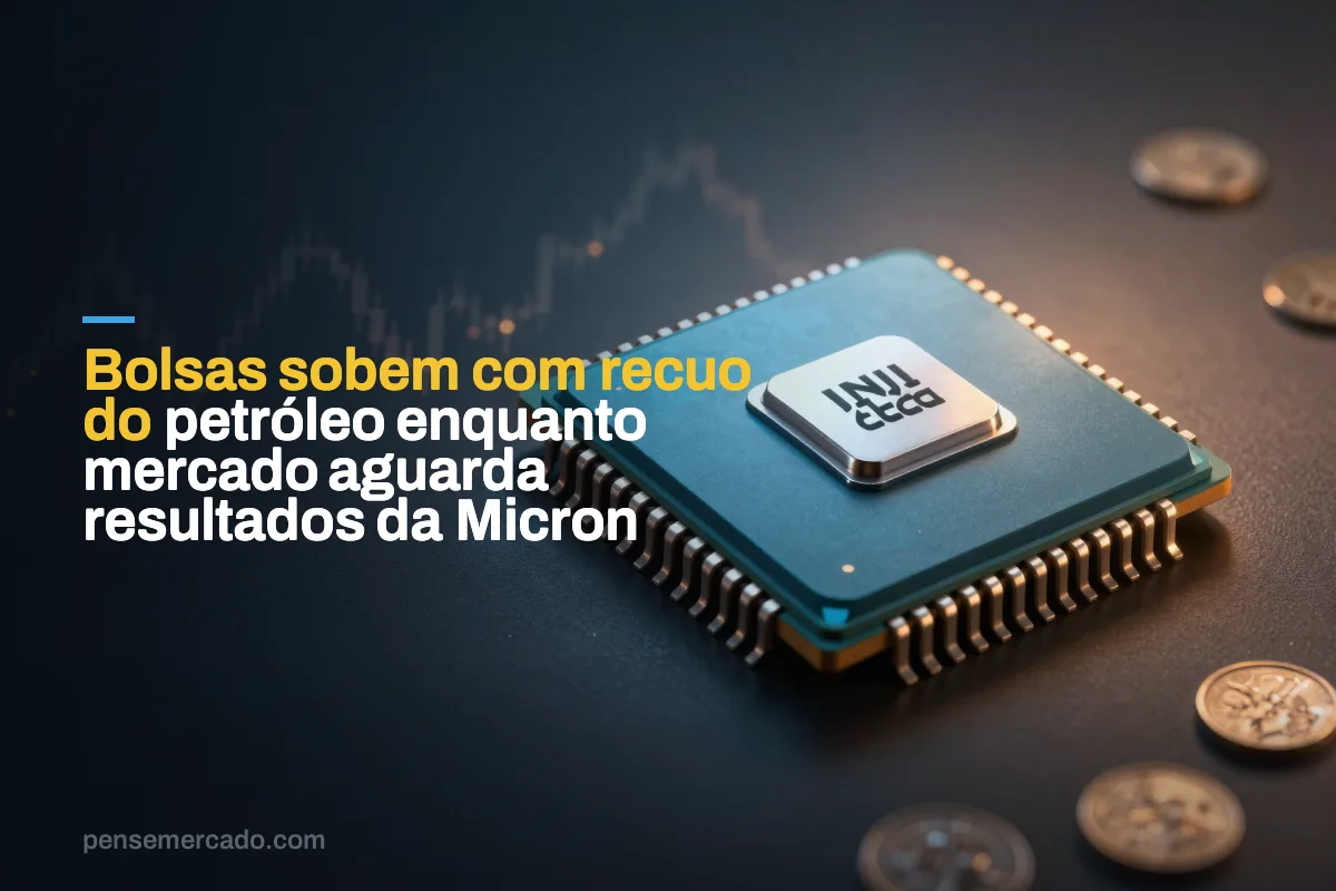 Bolsas sobem com recuo do petróleo enquanto mercado aguarda resultados da Micron