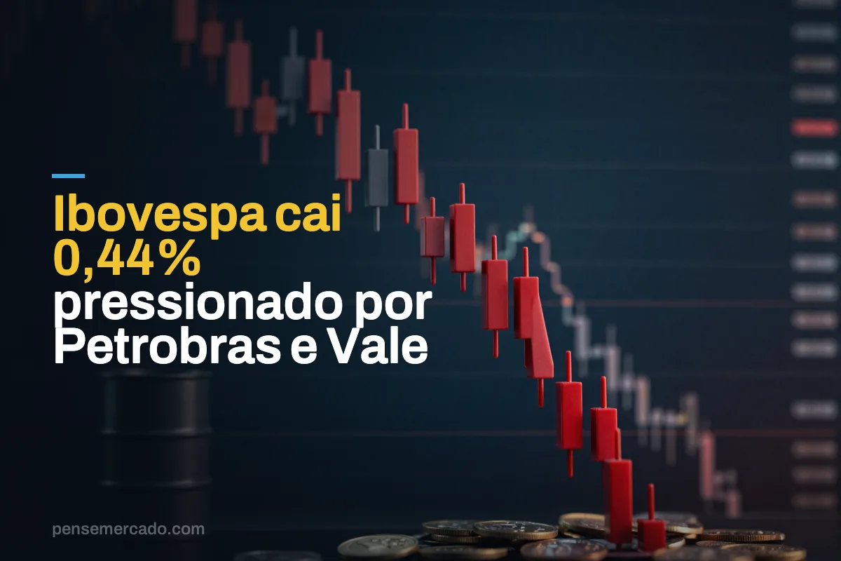 Ibovespa cai 0,44% pressionado por Petrobras e Vale