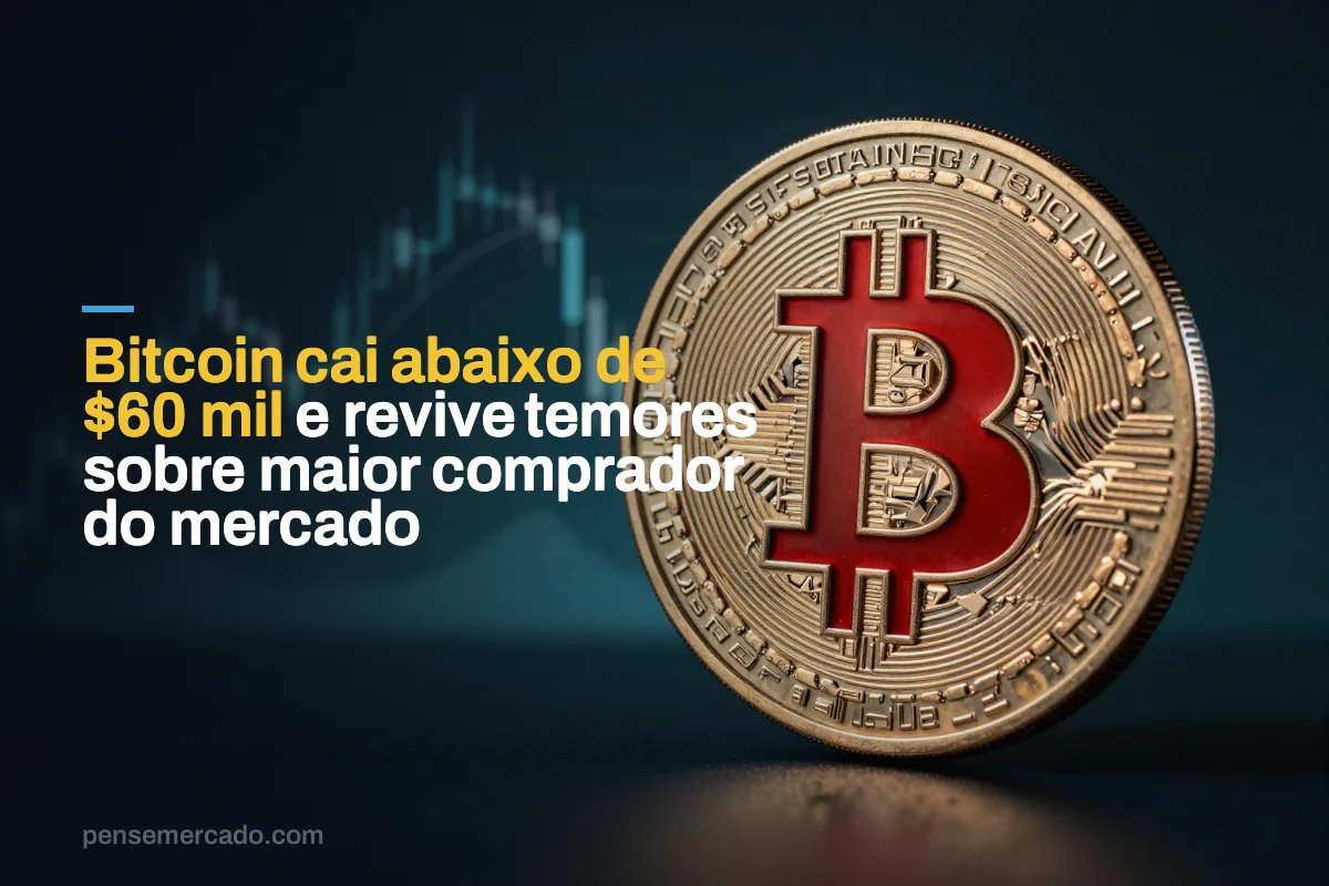Bitcoin cai abaixo de $60 mil e revive temores sobre maior comprador do mercado