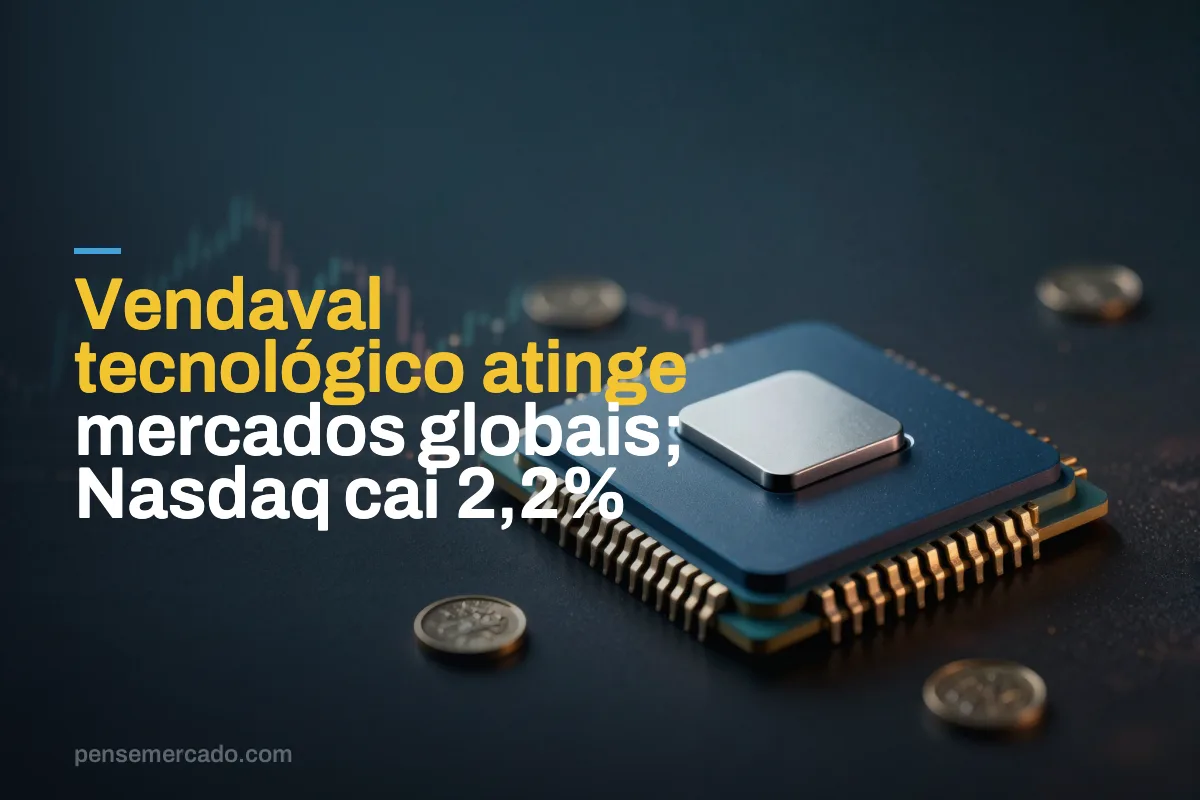 Vendaval tecnológico atinge mercados globais; Nasdaq cai 2,2%