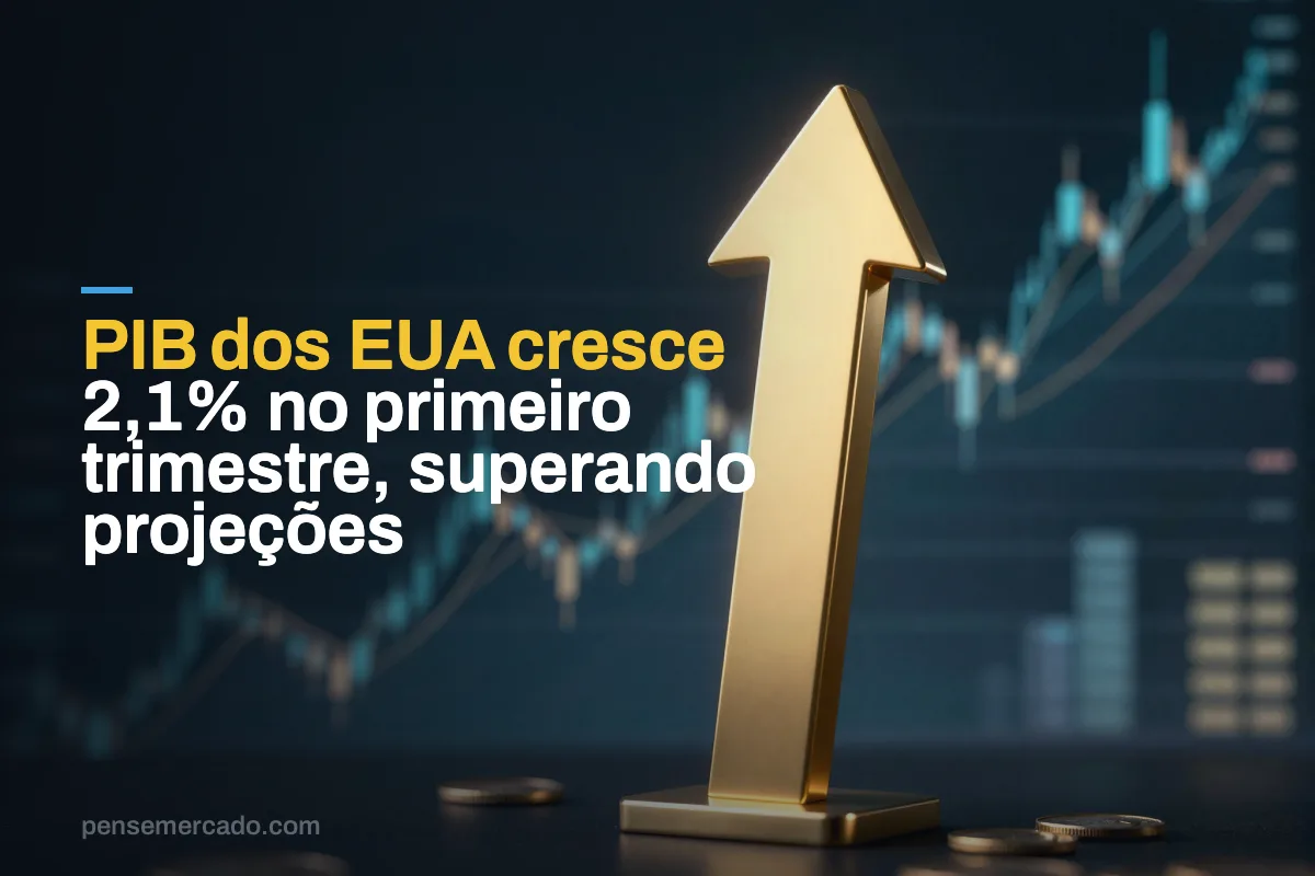 PIB dos EUA cresce 2,1% no primeiro trimestre, superando projeções
