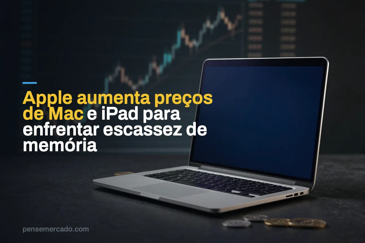 Apple aumenta preços de Mac e iPad para enfrentar escassez de memória