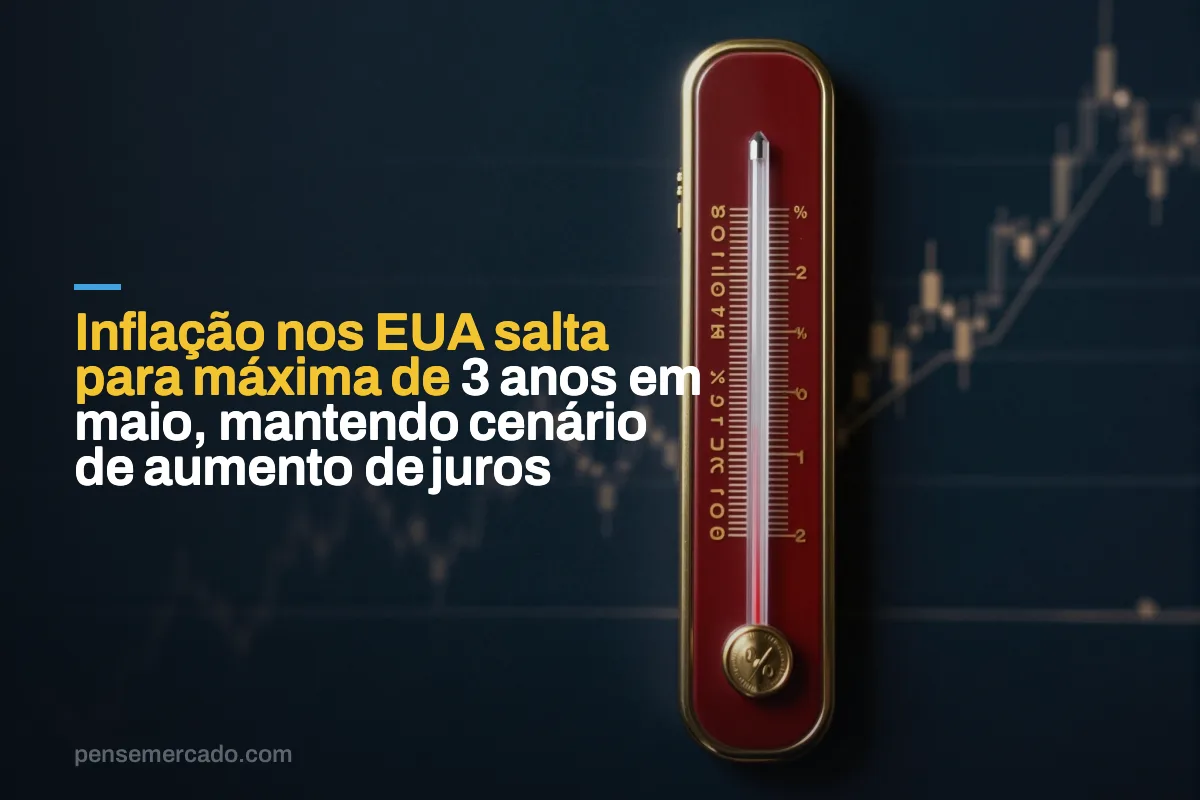 Inflação nos EUA salta para máxima de 3 anos em maio, mantendo cenário de aumento de juros