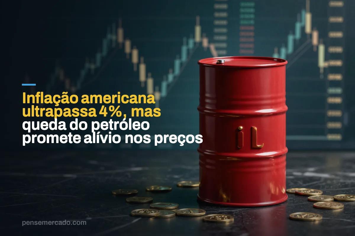 Inflação americana ultrapassa 4%, mas queda do petróleo promete alívio nos preços