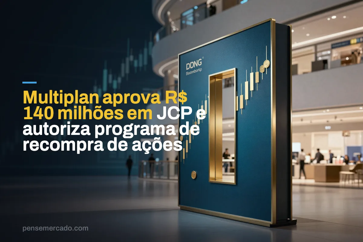 Multiplan aprova R$ 140 milhões em JCP e autoriza programa de recompra de ações