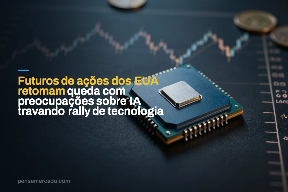 Futuros de ações dos EUA retomam queda com preocupações sobre IA travando rally de tecnologia