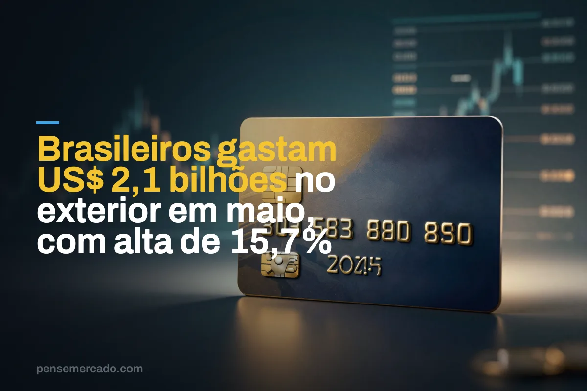 Brasileiros gastam US$ 2,1 bilhões no exterior em maio, com alta de 15,7%