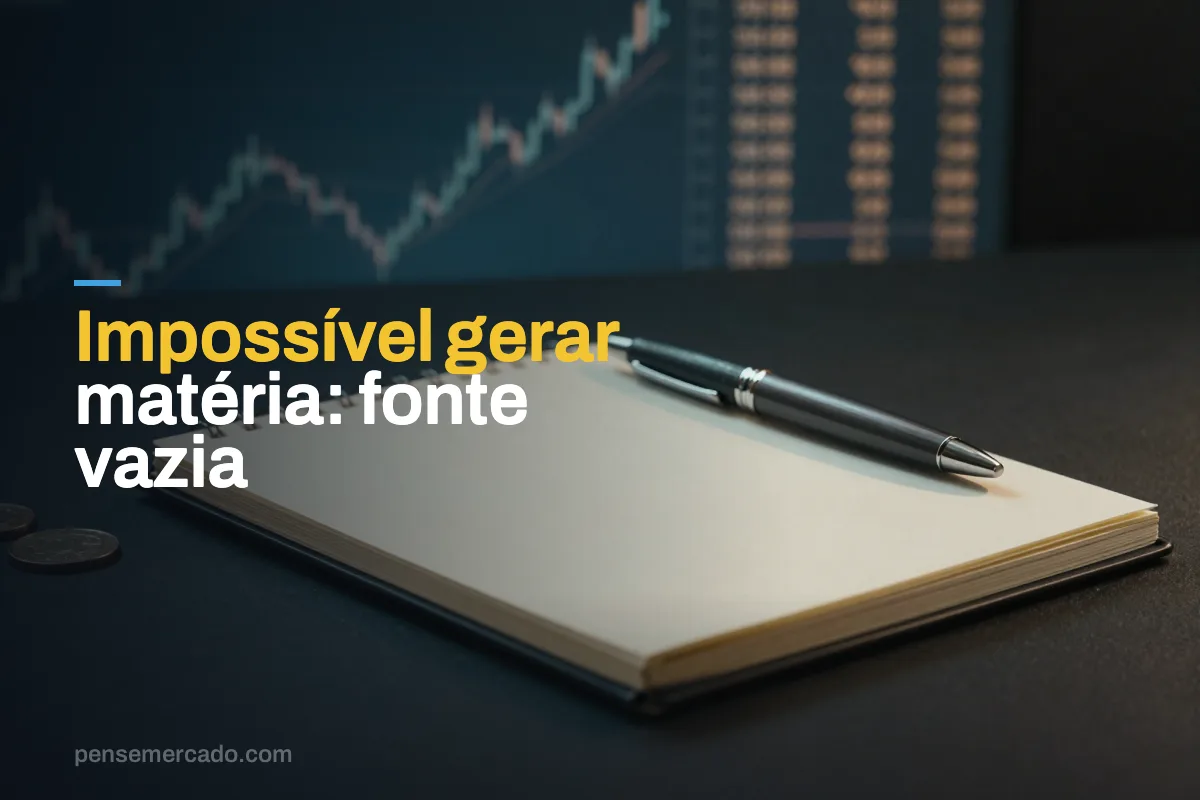 Impossível gerar matéria: fonte vazia
