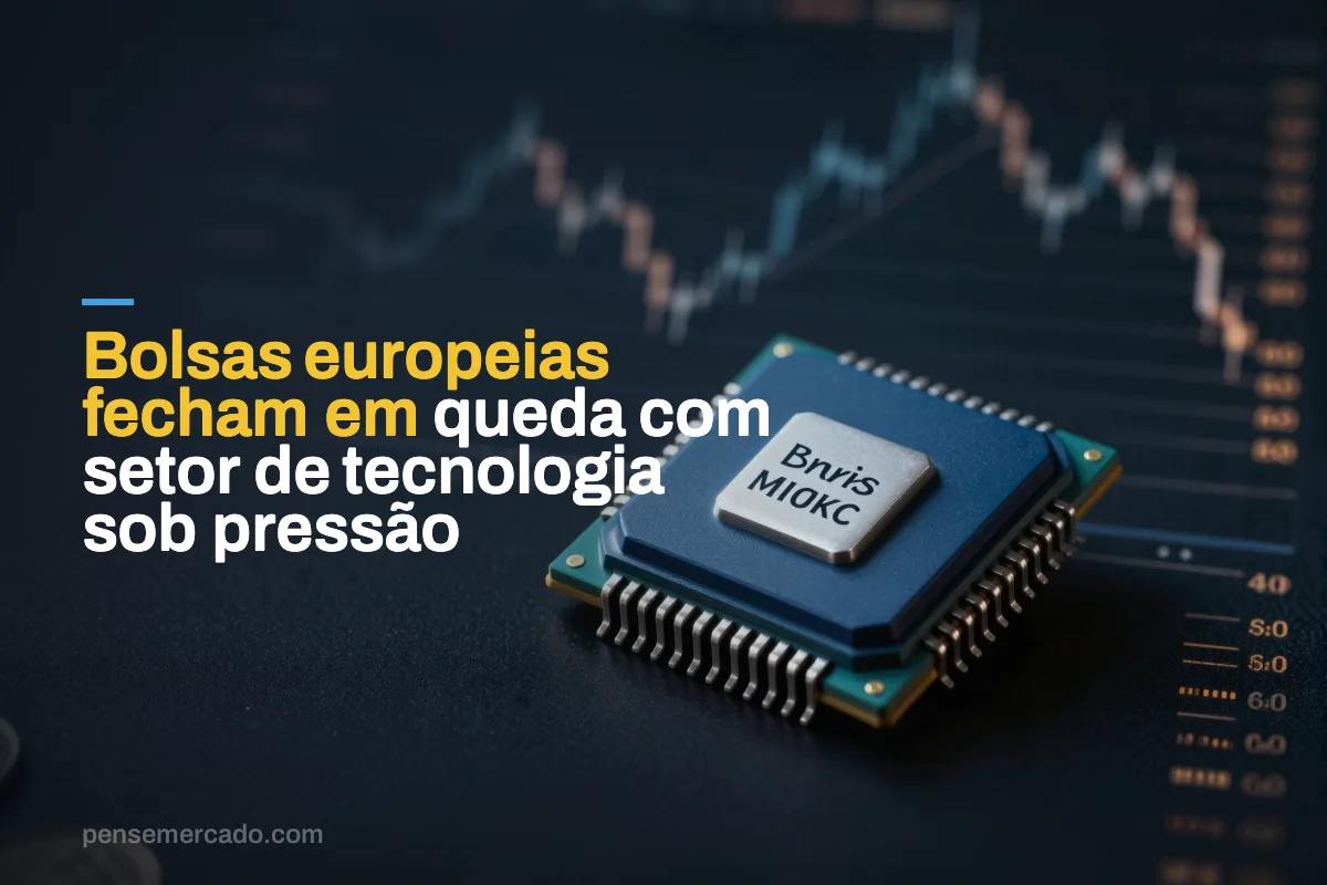Bolsas europeias fecham em queda com setor de tecnologia sob pressão