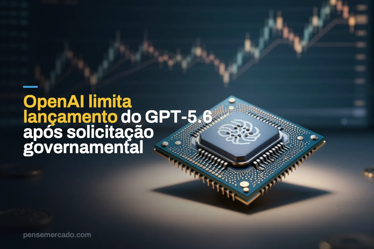 OpenAI limita lançamento do GPT-5.6 após solicitação governamental