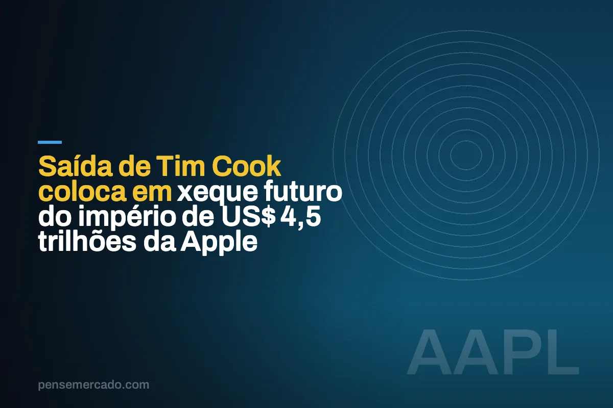 Saída de Tim Cook coloca em xeque futuro do império de US$ 4,5 trilhões da Apple