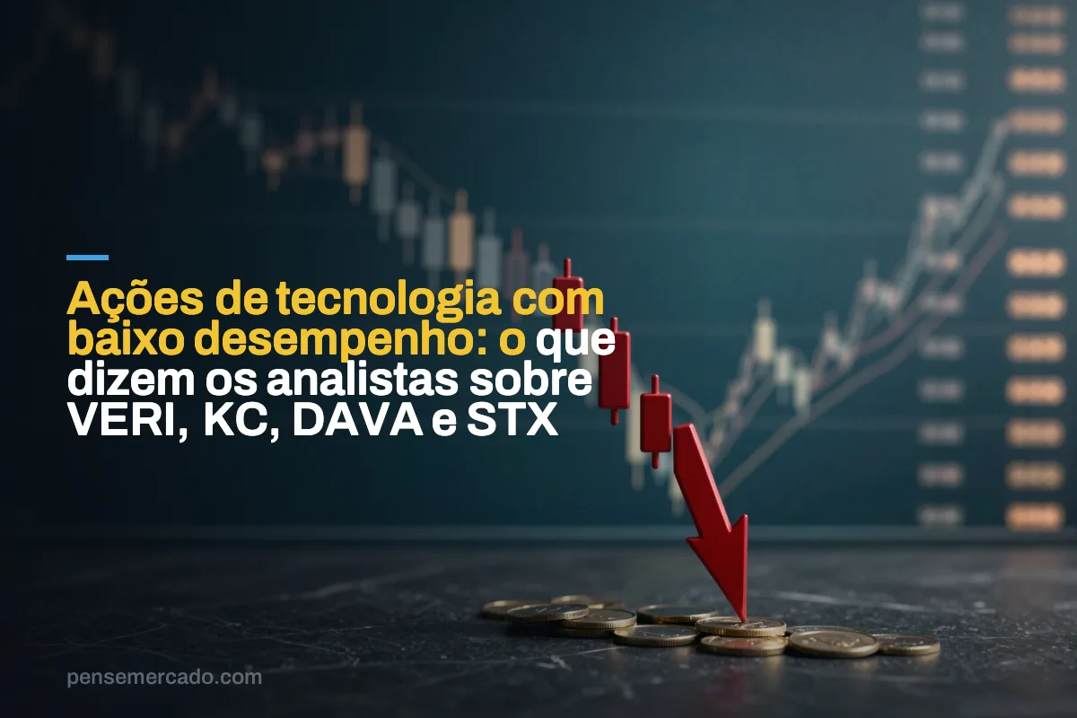 Ações de tecnologia com baixo desempenho: o que dizem os analistas sobre VERI, KC, DAVA e STX