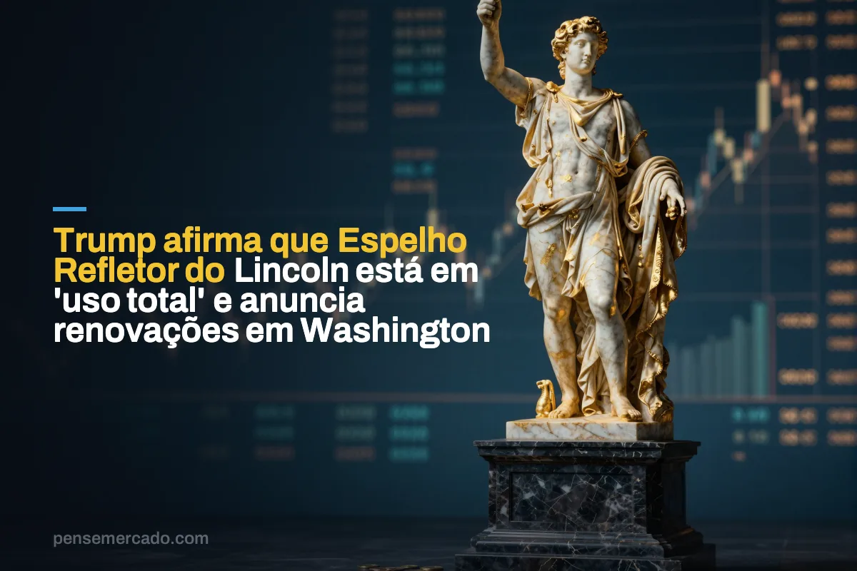 Trump afirma que Espelho Refletor do Lincoln está em 'uso total' e anuncia renovações em Washington