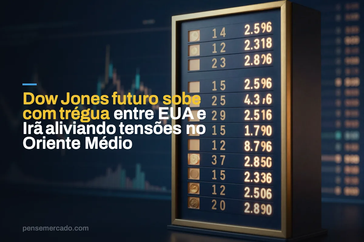 Dow Jones futuro sobe com trégua entre EUA e Irã aliviando tensões no Oriente Médio