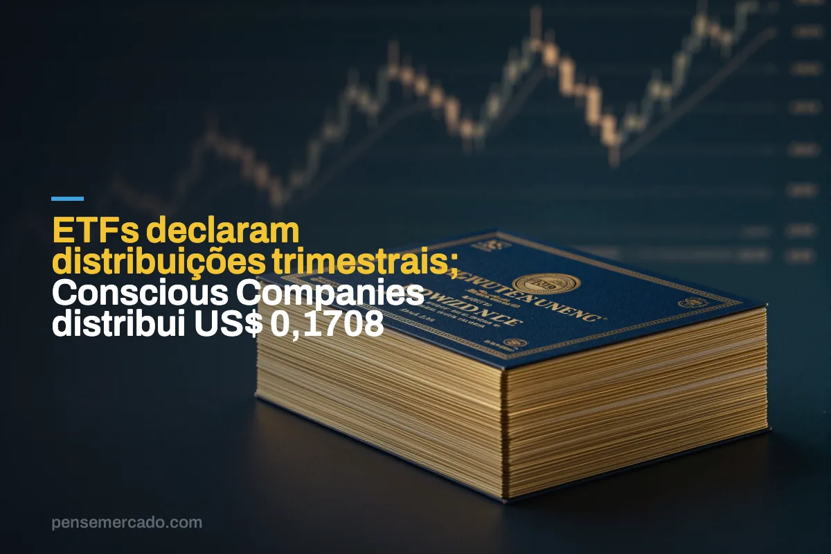 ETFs declaram distribuições trimestrais; Conscious Companies distribui US$ 0,1708