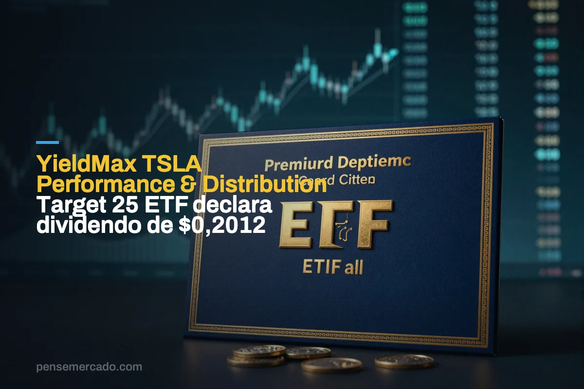 YieldMax TSLA Performance & Distribution Target 25 ETF declara dividendo de $0,2012