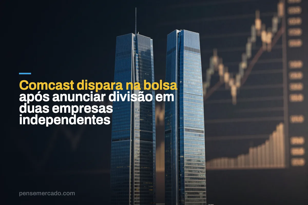 Comcast dispara na bolsa após anunciar divisão em duas empresas independentes