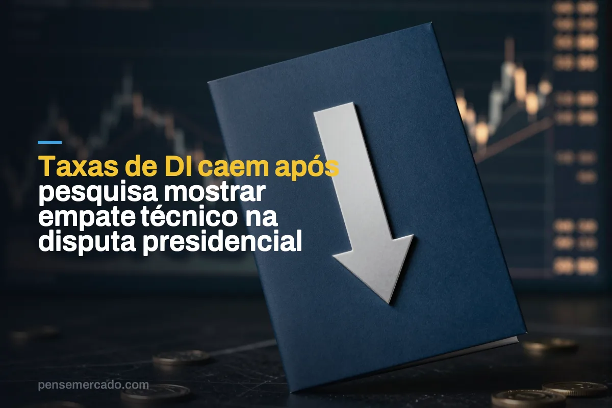 Taxas de DI caem após pesquisa mostrar empate técnico na disputa presidencial