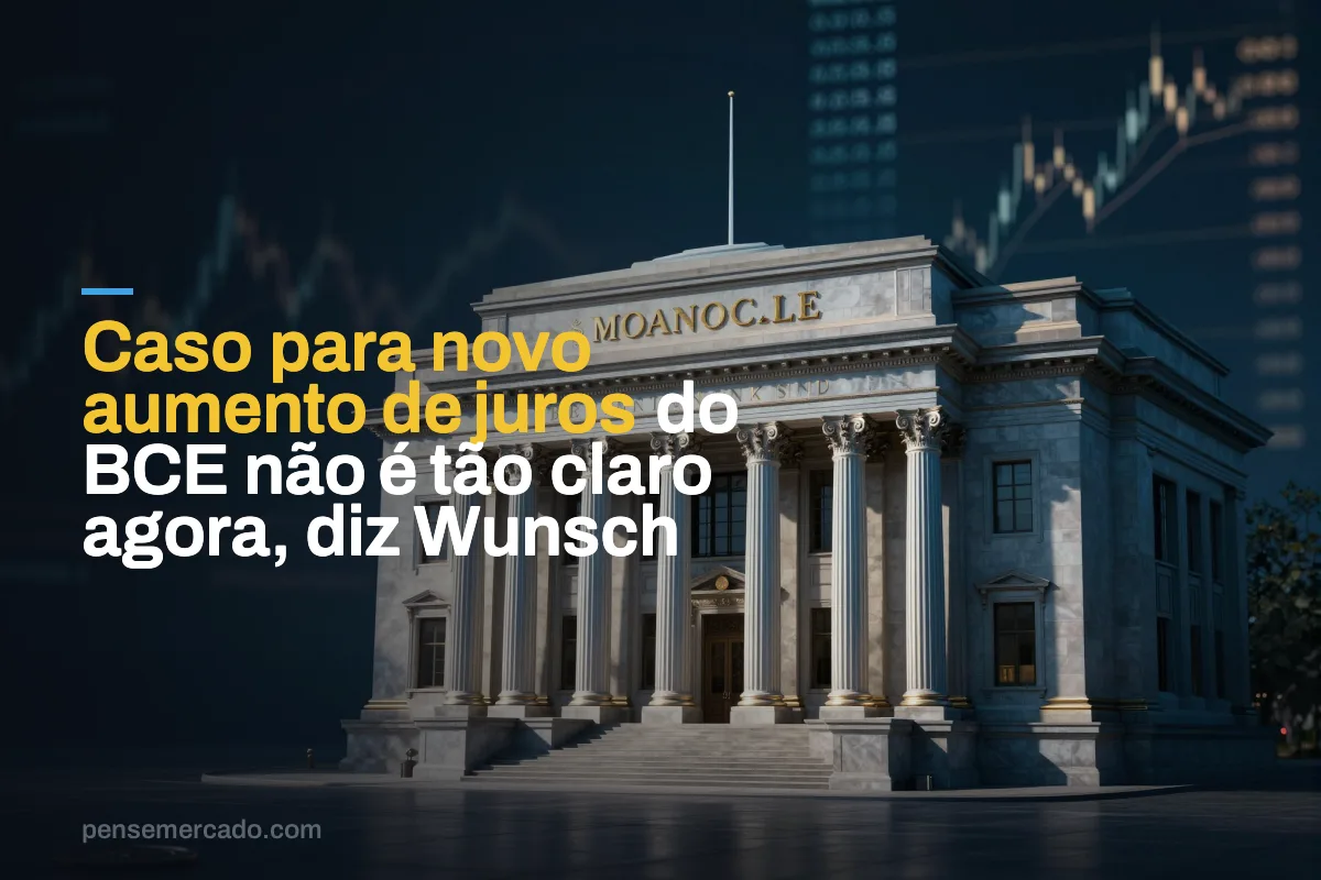 Caso para novo aumento de juros do BCE não é tão claro agora, diz Wunsch