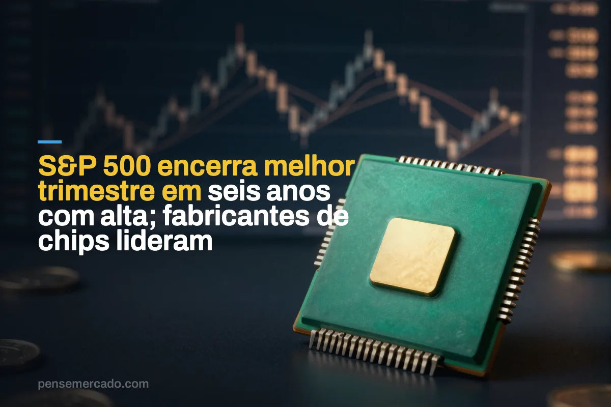 S&P 500 encerra melhor trimestre em seis anos com alta; fabricantes de chips lideram