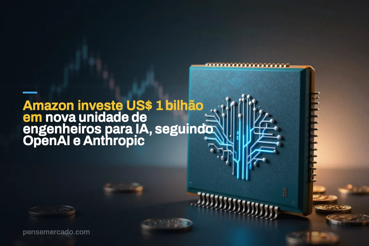 Amazon investe US$ 1 bilhão em nova unidade de engenheiros para IA, seguindo OpenAI e Anthropic