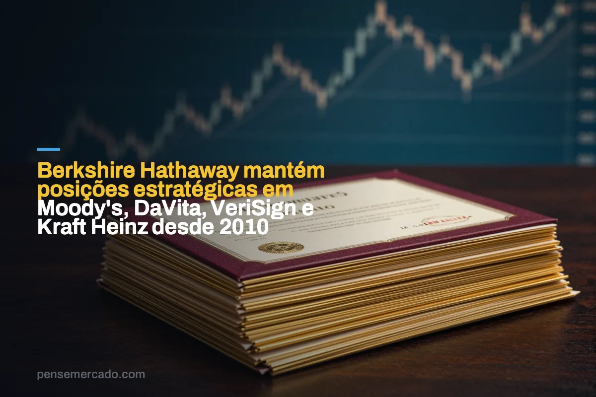 Berkshire Hathaway mantém posições estratégicas em Moody's, DaVita, VeriSign e Kraft Heinz desde 2010